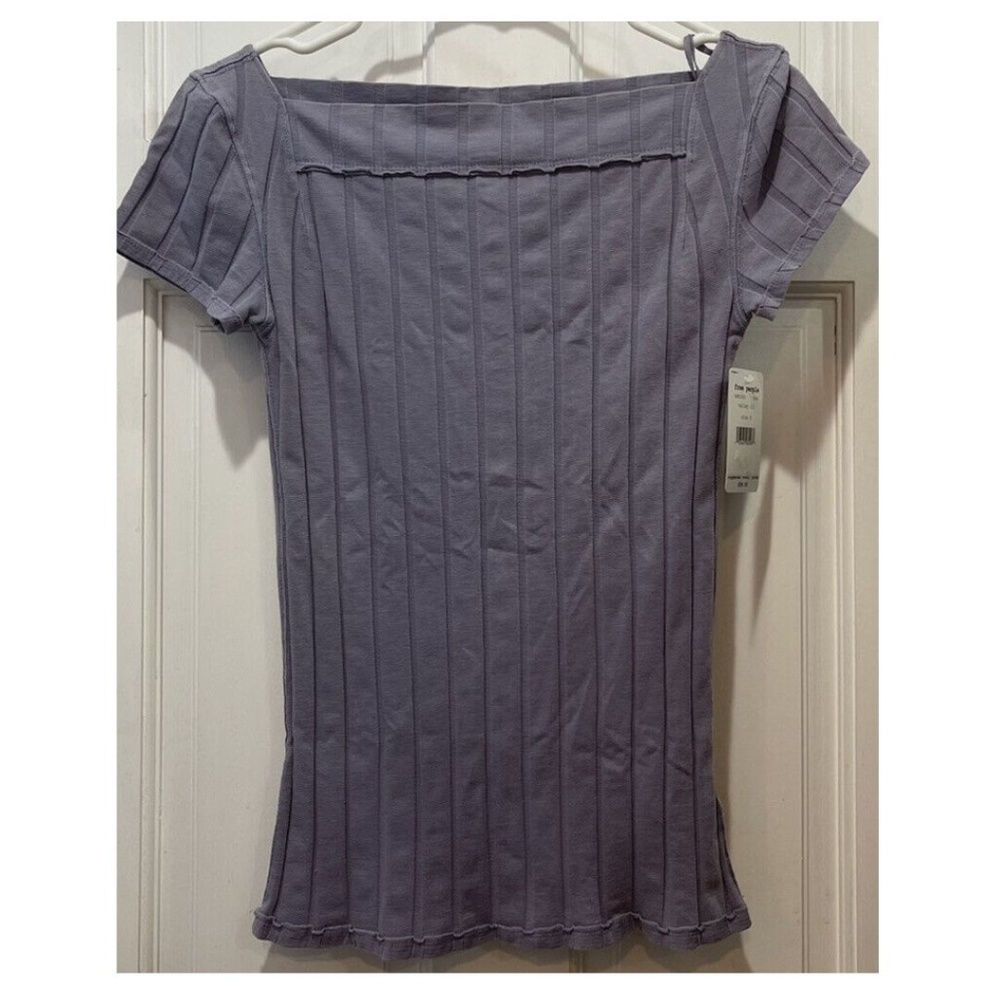 We the Free Free People Ahoy Lilac Fitted Solid Tee Women’s Size Small